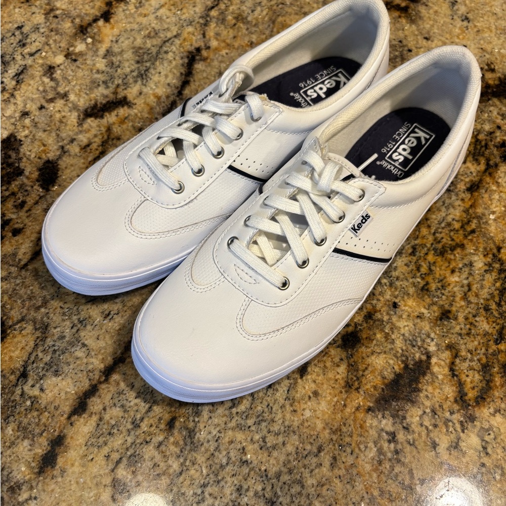 Keds Courty Core White Leather Sneakers